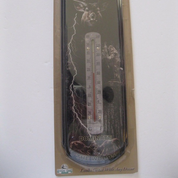 * SPECIAL * Metal Thermometer In/Outdoors 17" NWT - Picture 2 of 5